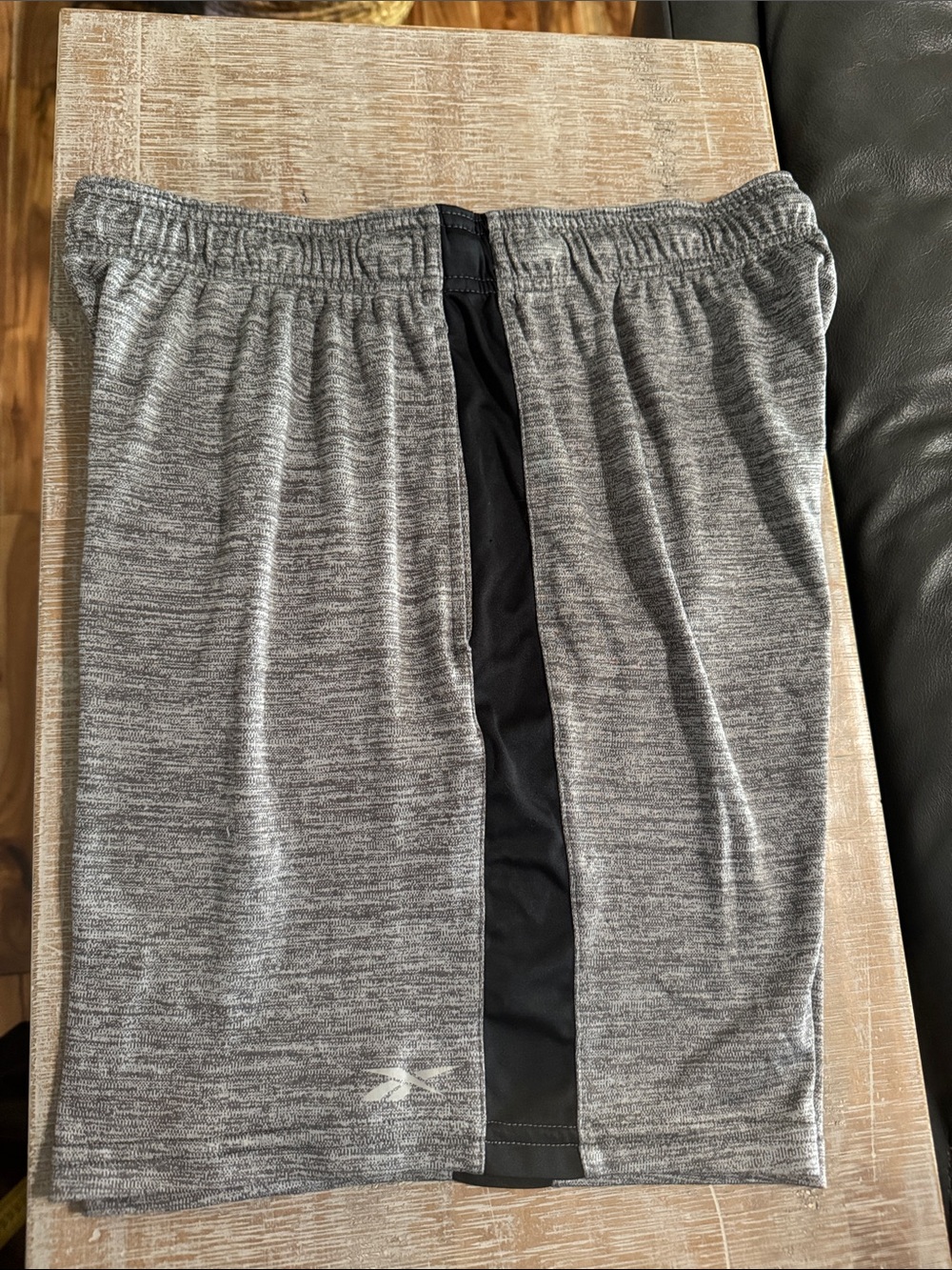 Men’s Reebok Gray and Black Athletic Shorts - Medium